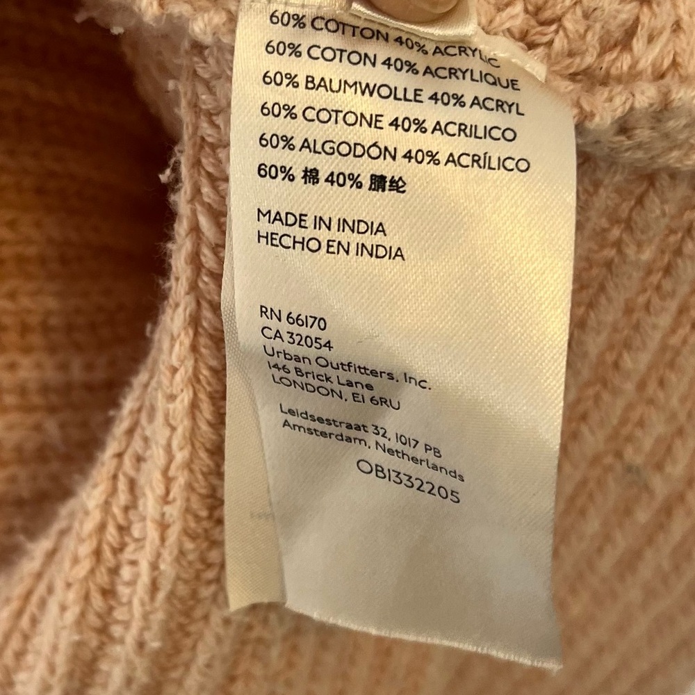 Free People Marlie Pullover Sweater Soft Pink Women’s Small Oversized Rib Knit - Picture 6 of 14